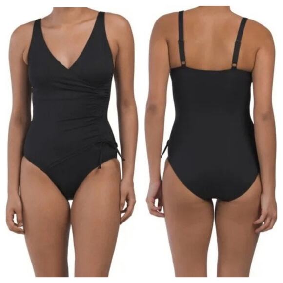 Nip Tuck Solid Black Amanda One Piece Swimsuit Size 8 - Picture 1 of 8